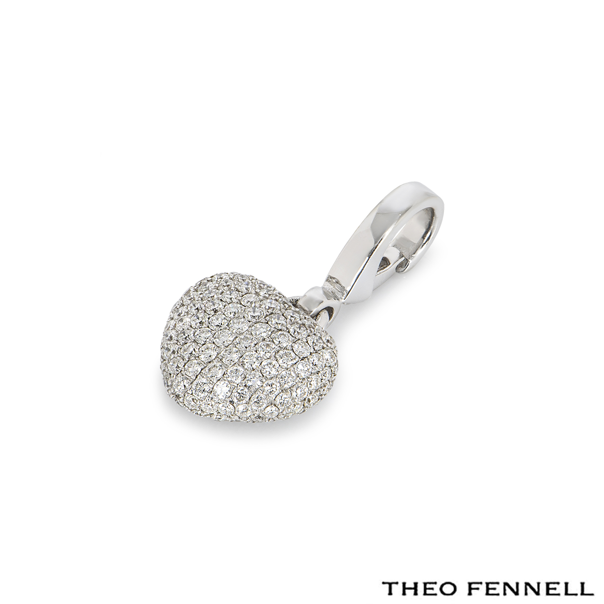 Theo Fennell White Gold Diamond Heart Charm